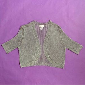 Chicos | Metallic Silver Cropped Bolero 🗡⛓